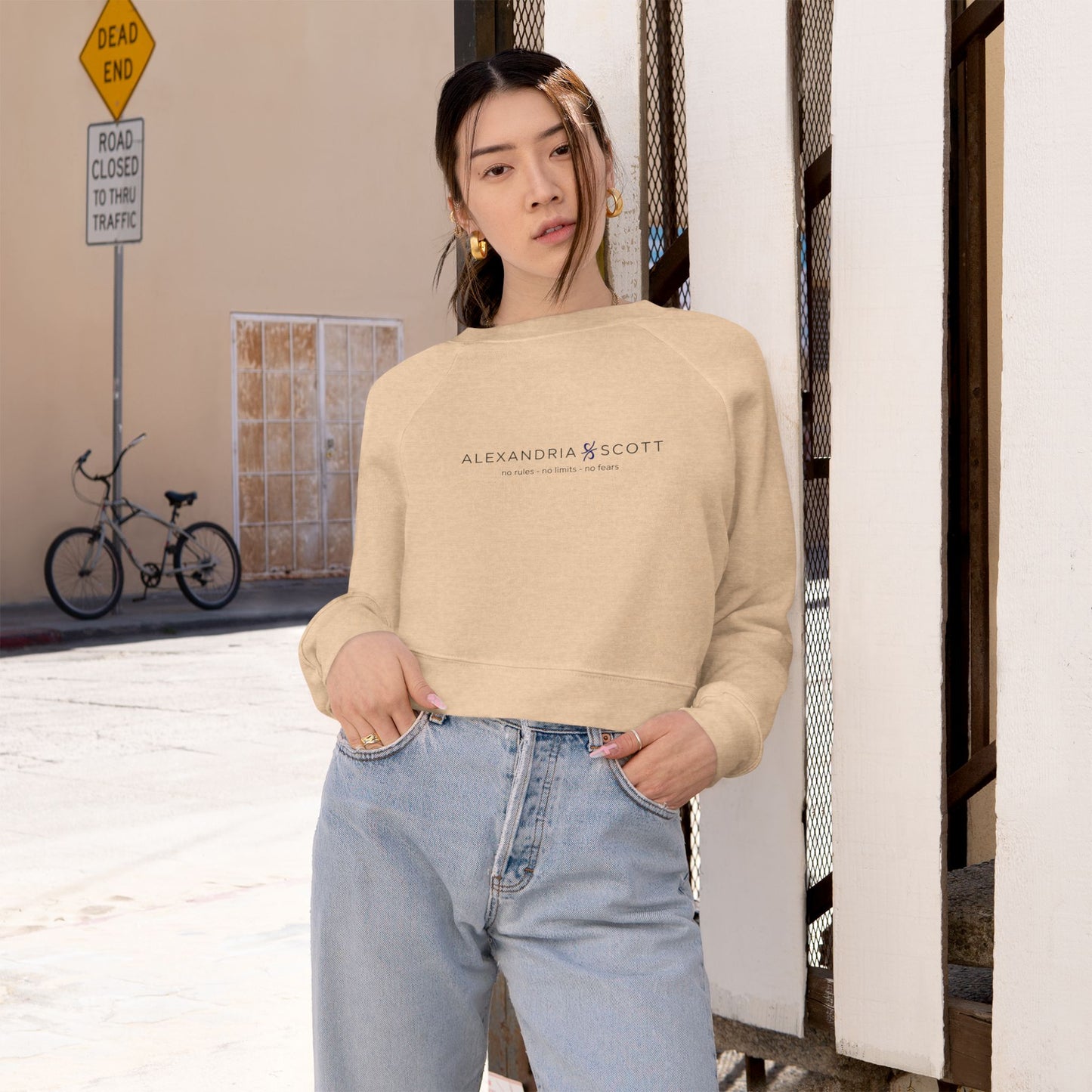 Alexandria Scott No Rules | No Limits | No Fears Cropped Fleece Pullover