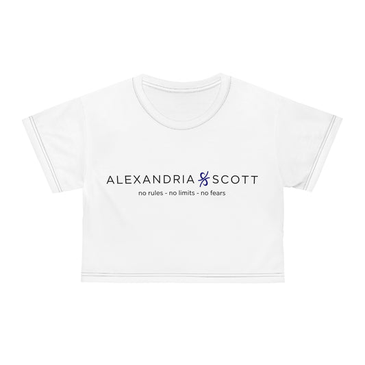 Alexandria Scott Crop Tee - "No Rules, No Limits, No Fears"