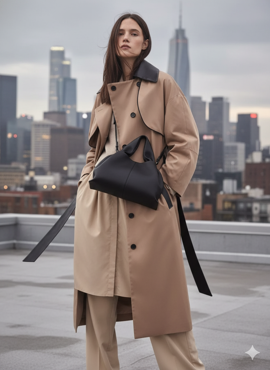 Ruched Crossbody Handbag