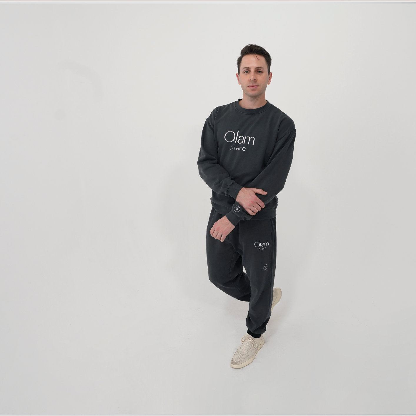 Faded Black Unisex Crew Neck