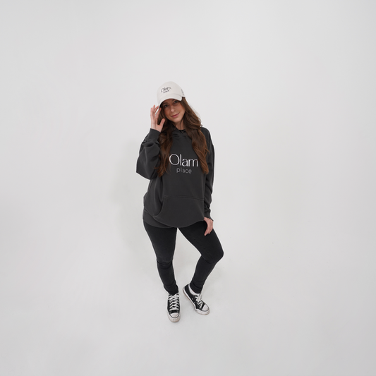 Olam Faded Black Unisex Hoodie